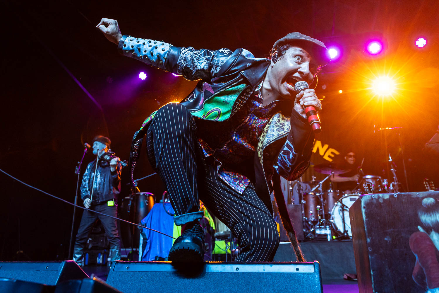 Pedro Erazo, percussionist and MC of Gogol Bordello