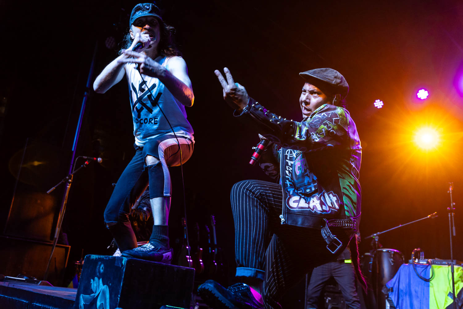 Eugene Hütz and Pedro Erazo of Gogol Bordello