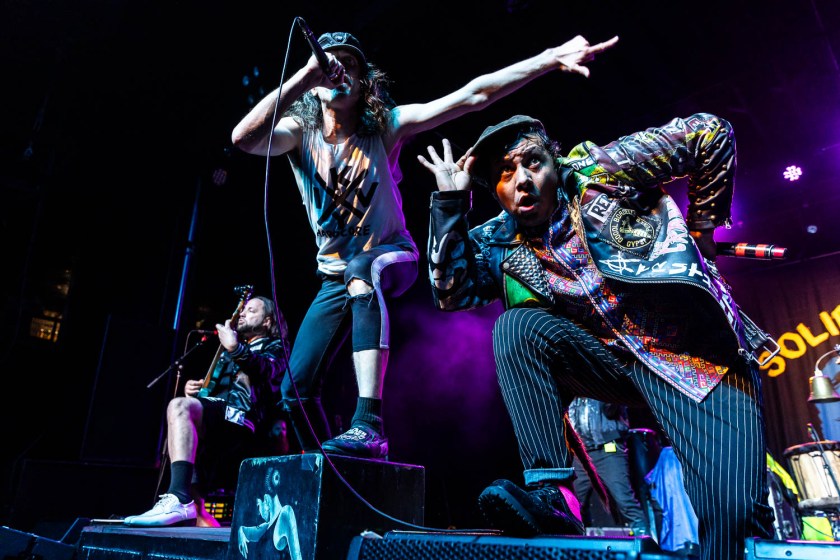 Eugene Hütz and Pedro Erazo of Gogol Bordello