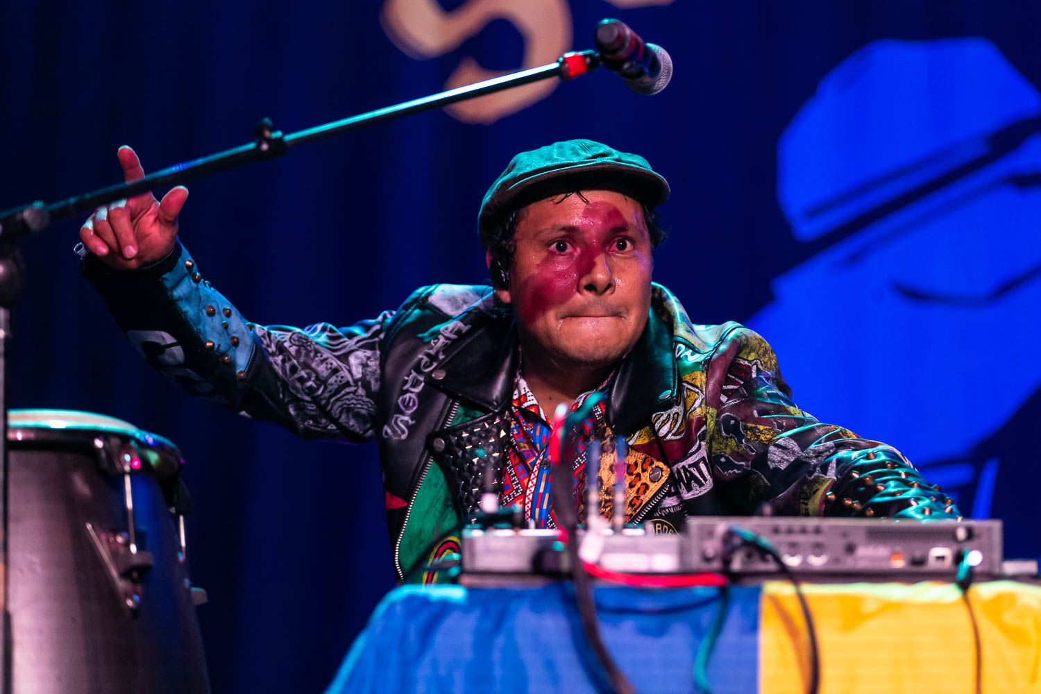 Pedro Erazo, percussionist and MC of Gogol Bordello