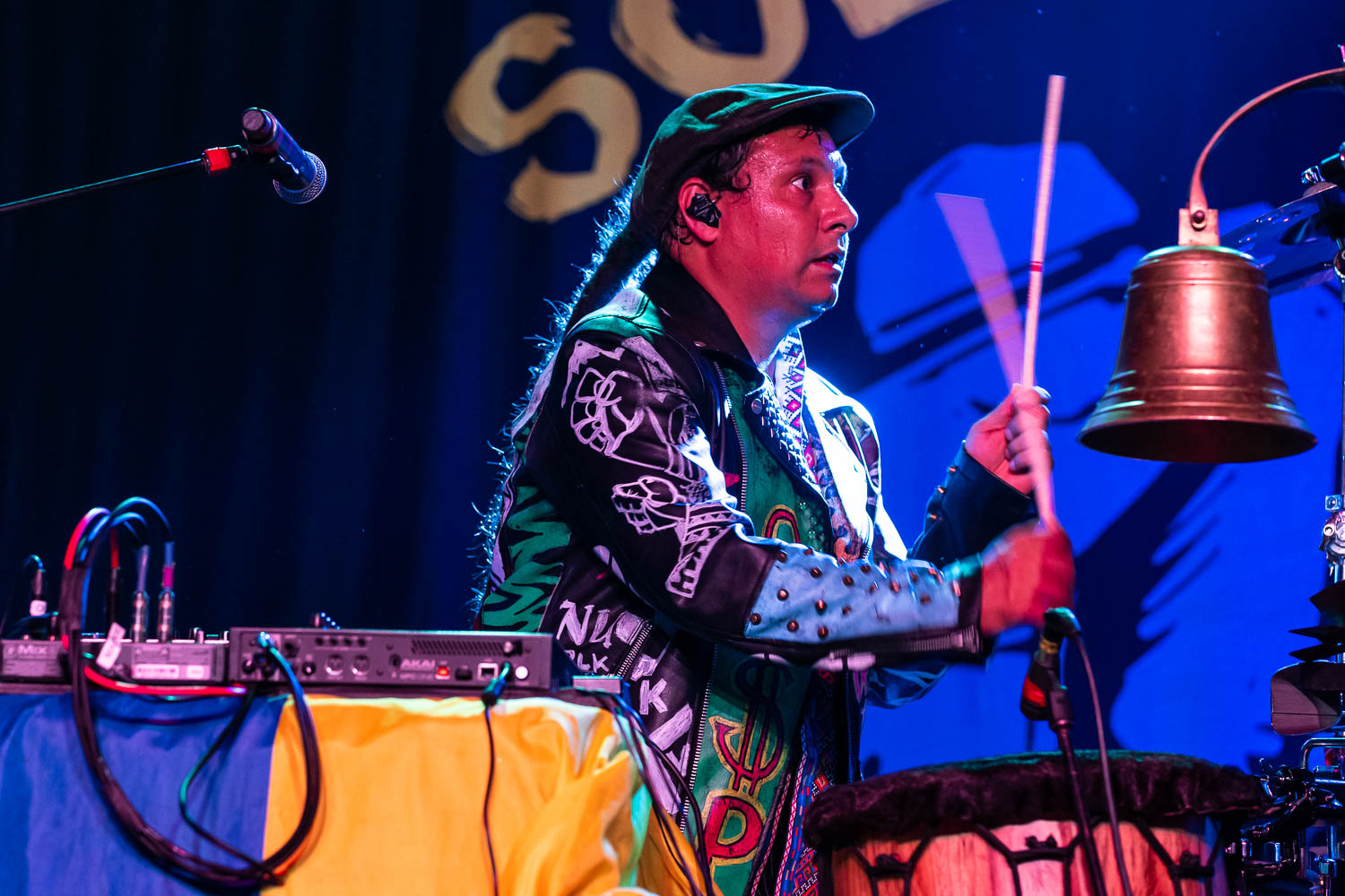 Pedro Erazo, percussionist and MC of Gogol Bordello