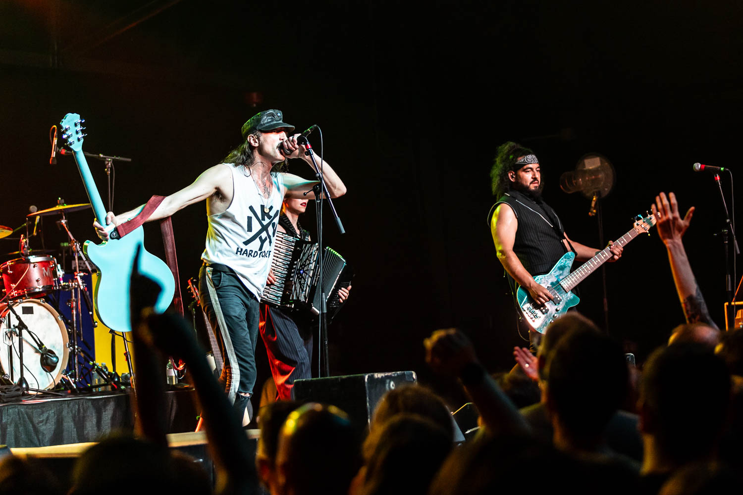 Gogol Bordello performing at The Truman in Kansas City, Missouri on July 11, 2023