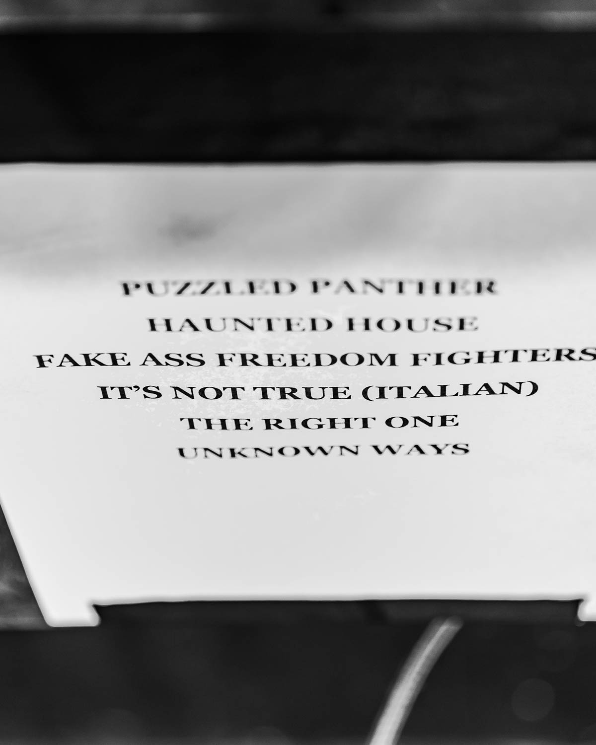 Setlist for Puzzled Panther at The Truman in Kansas City, MO on July 11, 2023.