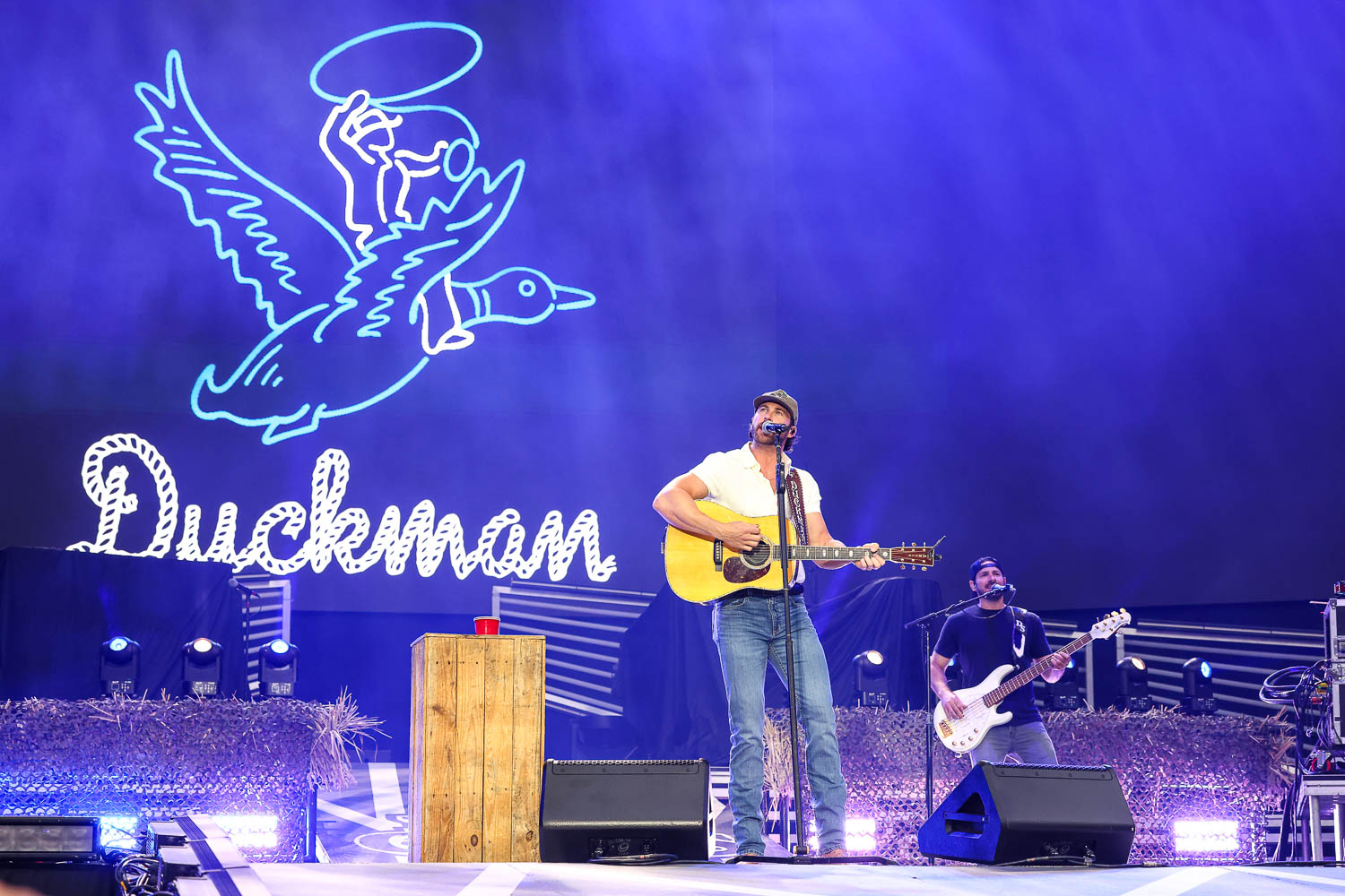 Riley Green performing at GEHA Field at Arrowhead Stadium in Kansas City, Missouri on June 10, 2023.