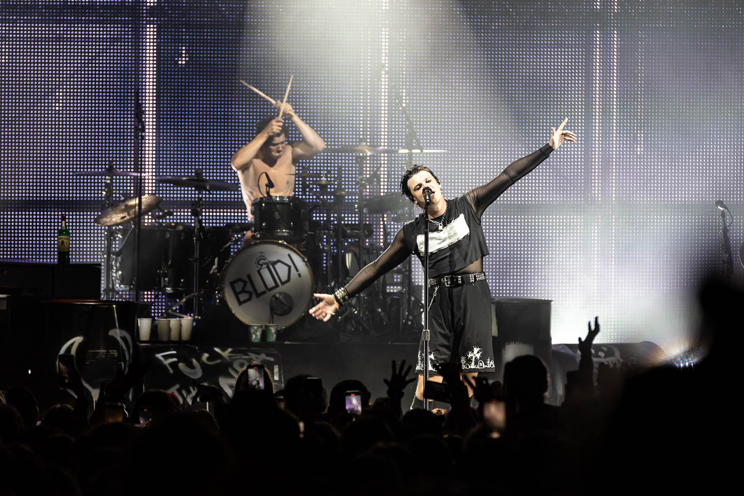 YUNGBLUD performing at Uptown Theater in Kansas City, Missouri on July 25, 2023.