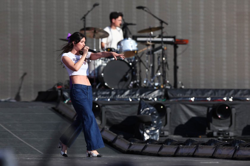 Gracie Abrams performing at GEHA Field at Arrowhead Stadium on July 7, 2023