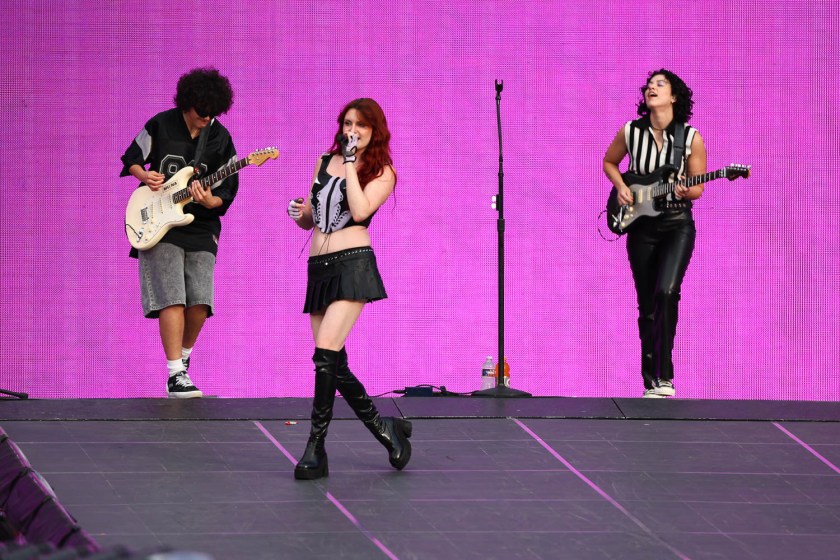 Muna performing at GEHA Field at Arrowhead Stadium