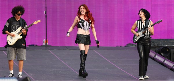 Muna performing at GEHA Field at Arrowhead Stadium