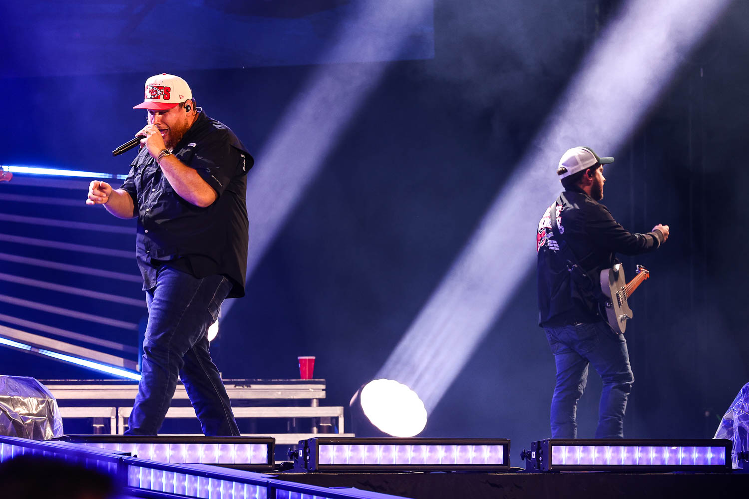 Luke Combs performing at GEHA Field at Arrowhead Stadium on Saturday, June 10, 2023.