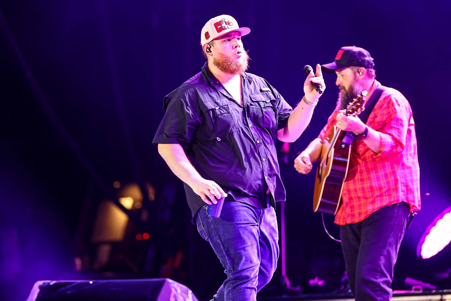 Luke Combs performing at GEHA Field at Arrowhead Stadium on Saturday, June 10, 2023.