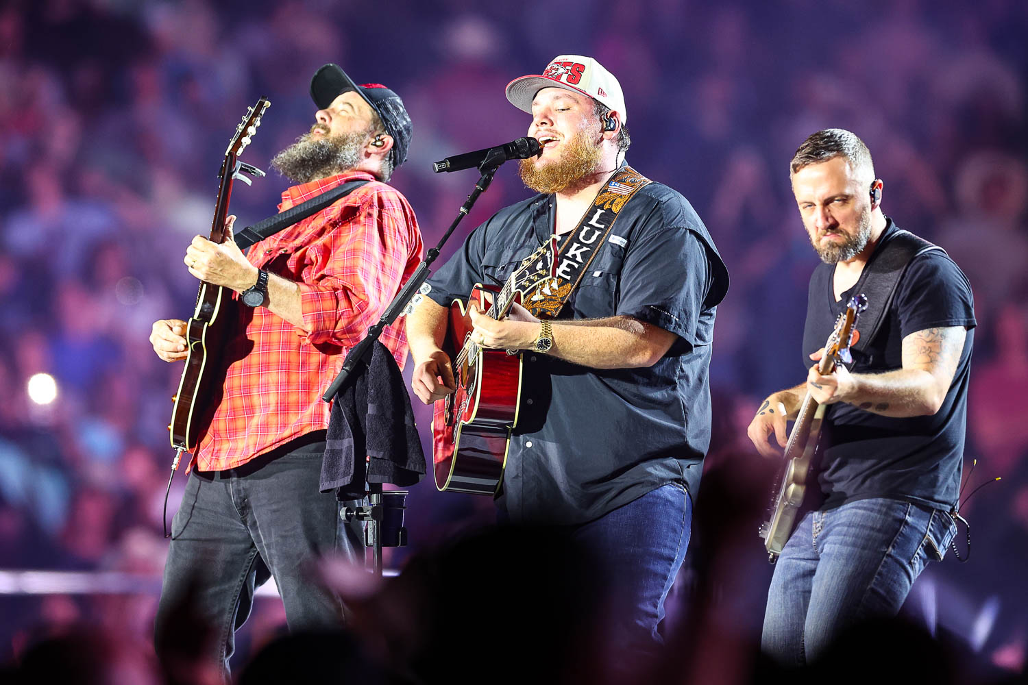 Luke Combs performing at GEHA Field at Arrowhead Stadium on Saturday, June 10, 2023.
