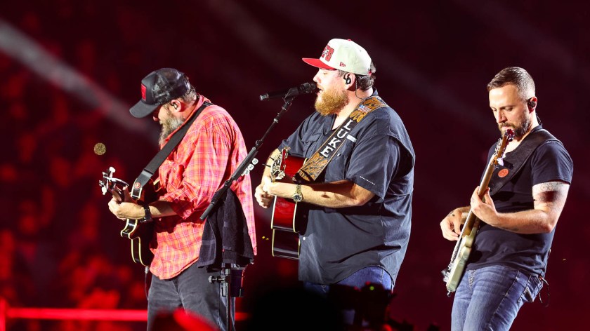 Luke Combs performing at GEHA Field at Arrowhead Stadium on Saturday, June 10, 2023.
