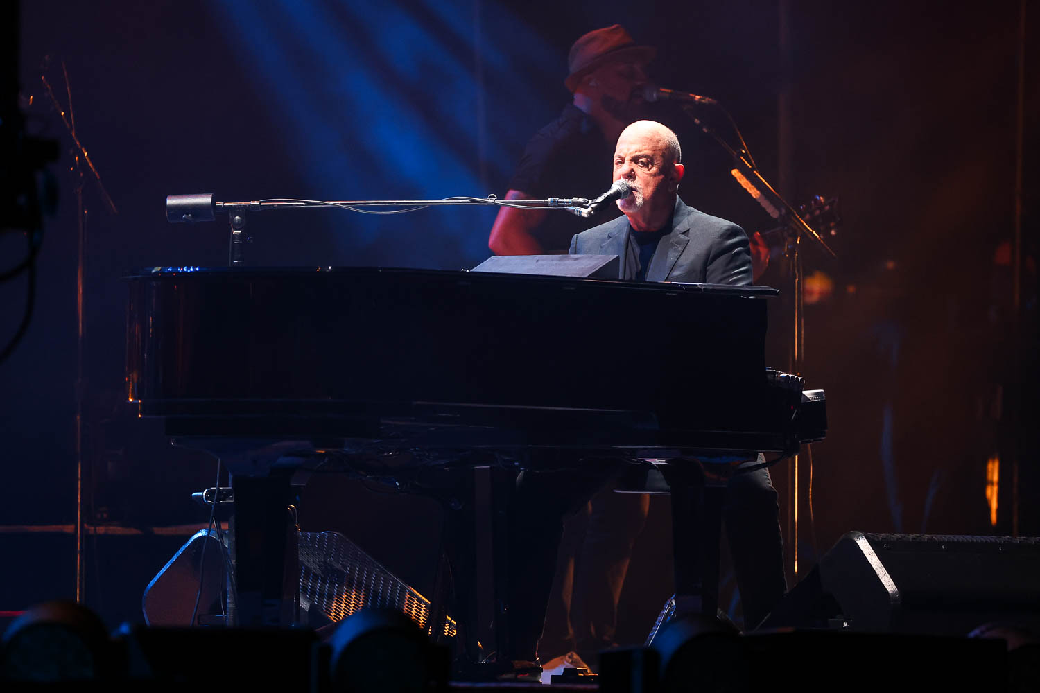 Billy Joel performing at GEHA Field at Arrowhead Stadium on Saturday, August 19, 2023.