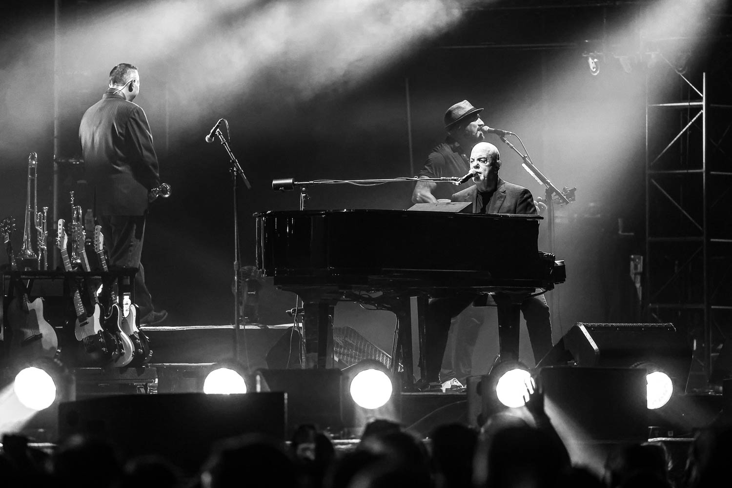 Billy Joel performing at GEHA Field at Arrowhead Stadium on Saturday, August 19, 2023.