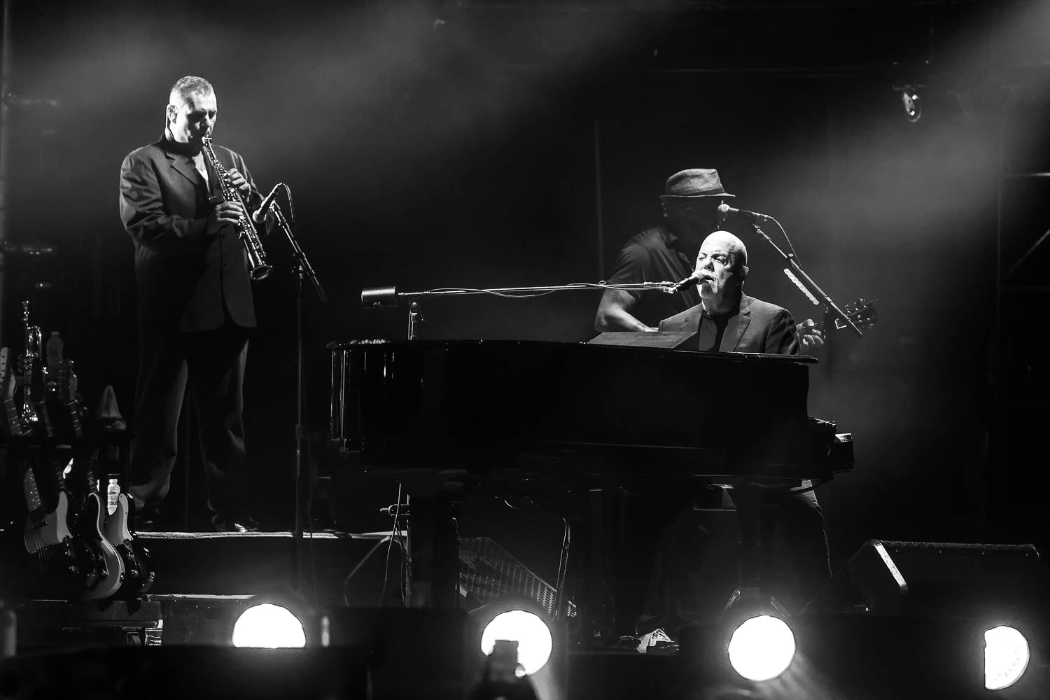 Billy Joel performing at GEHA Field at Arrowhead Stadium on Saturday, August 19, 2023.