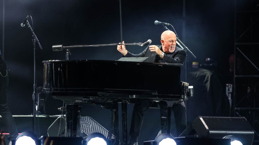 Billy Joel performing at GEHA Field at Arrowhead Stadium on Saturday, August 19, 2023.