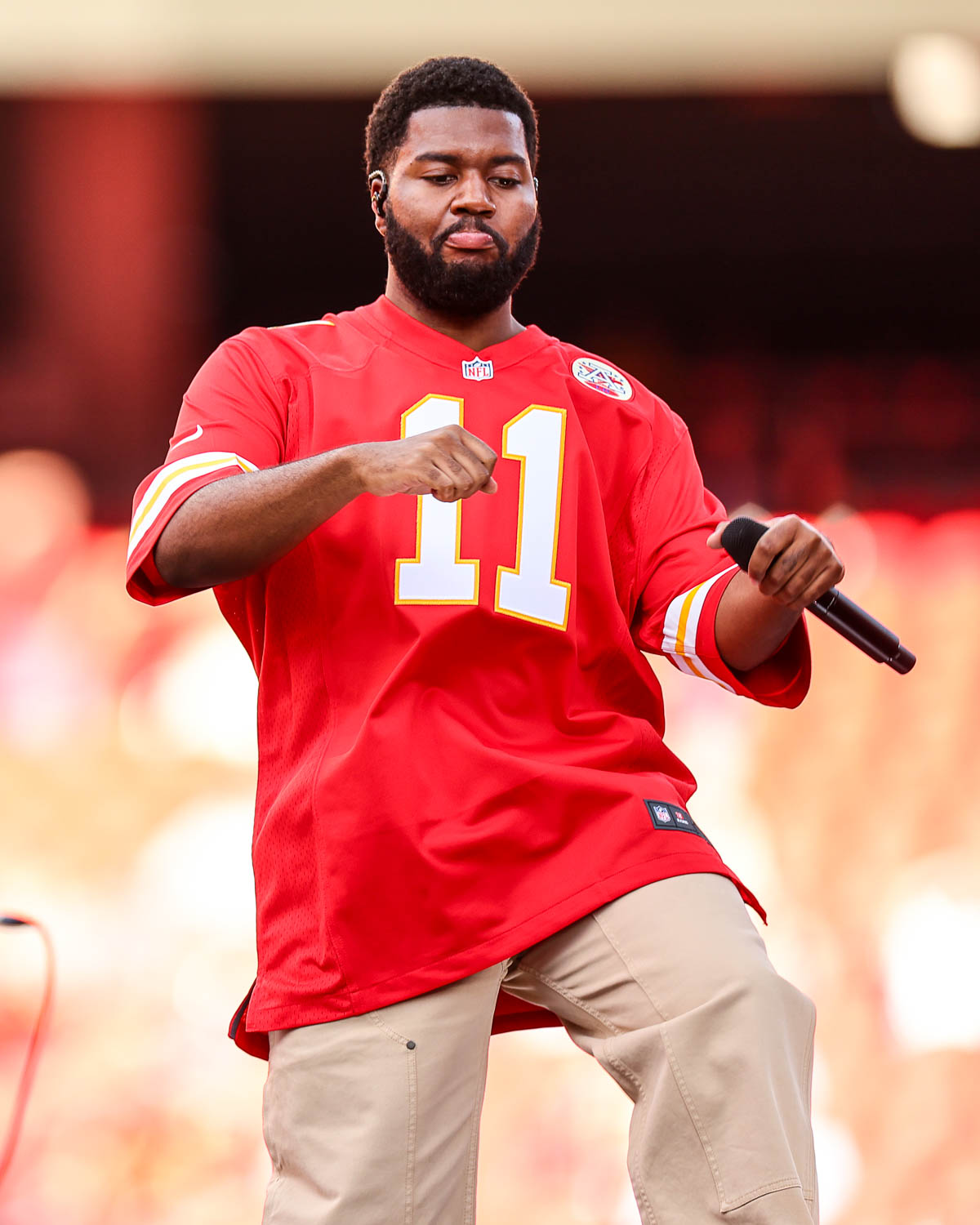 Khalid performing at GEHA Field at Arrowhead Stadium on Saturday, August 5, 2023.