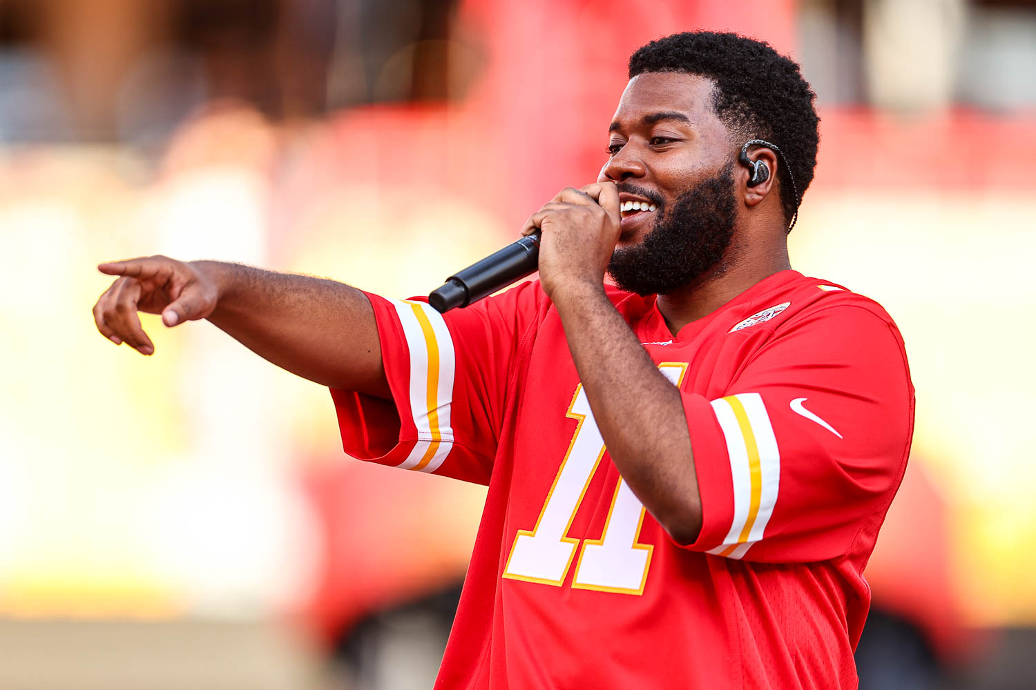 Khalid performing at GEHA Field at Arrowhead Stadium on Saturday, August 5, 2023.