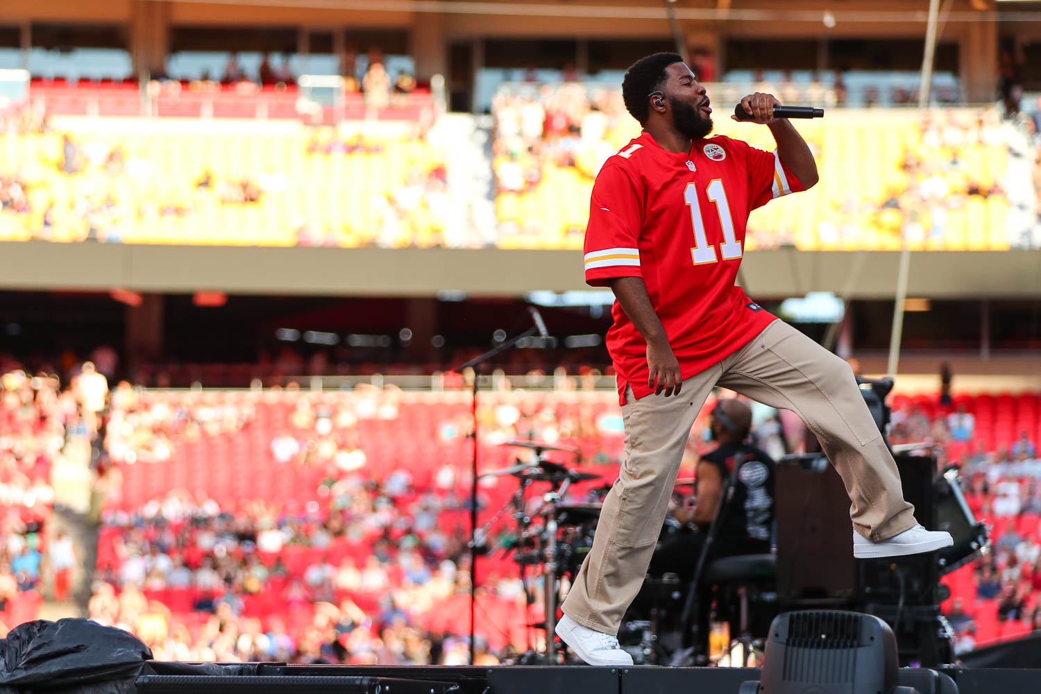 Khalid performing at GEHA Field at Arrowhead Stadium on Saturday, August 5, 2023.