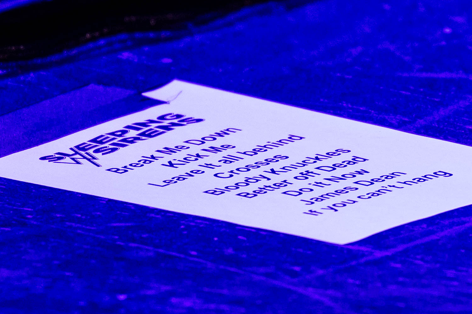 Setlist for Sleeping With Sirens at the Uptown Theater in Kansas City, Missouri on September 20, 2023