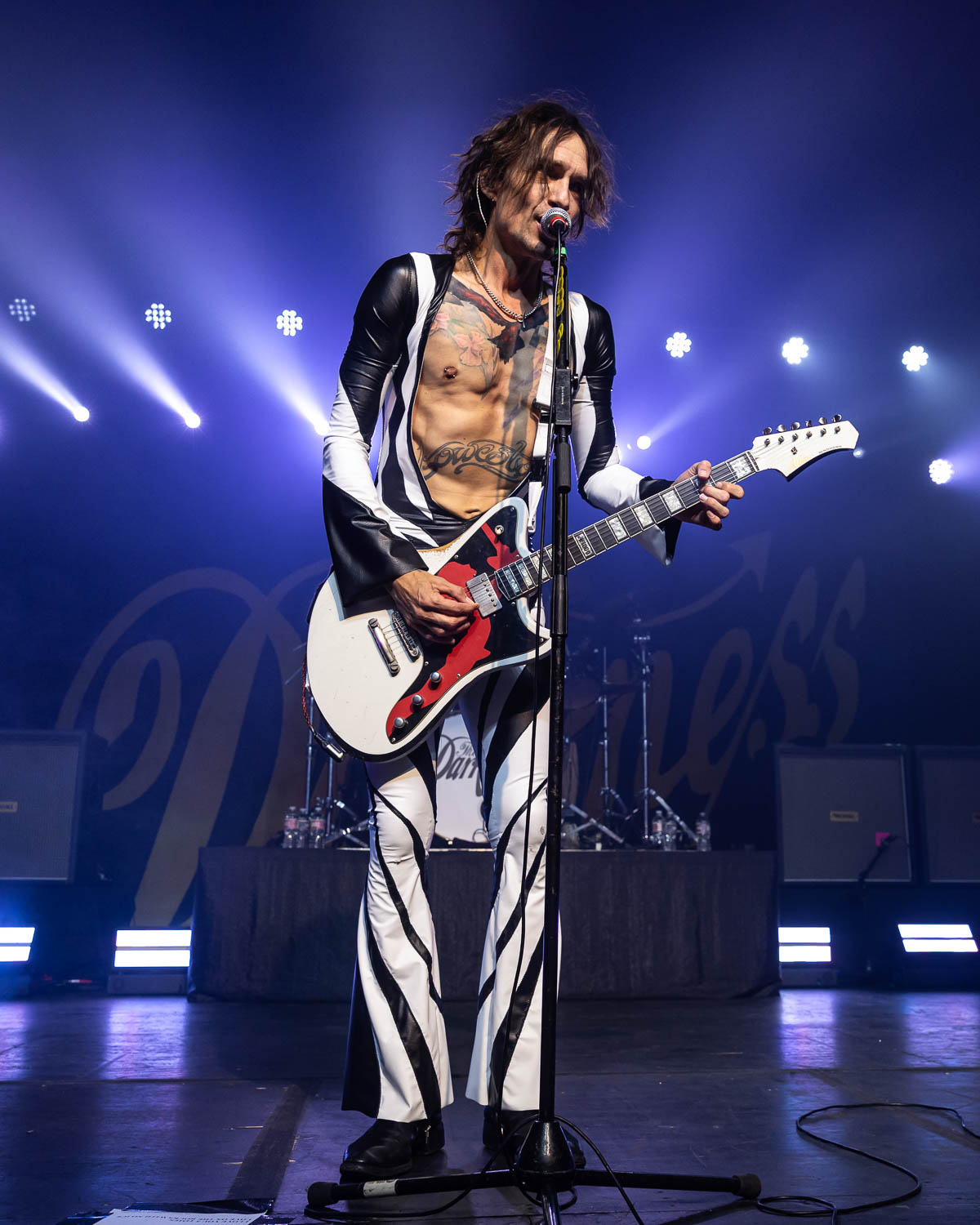 Justin Hawkins, lead vocalist of The Darkness