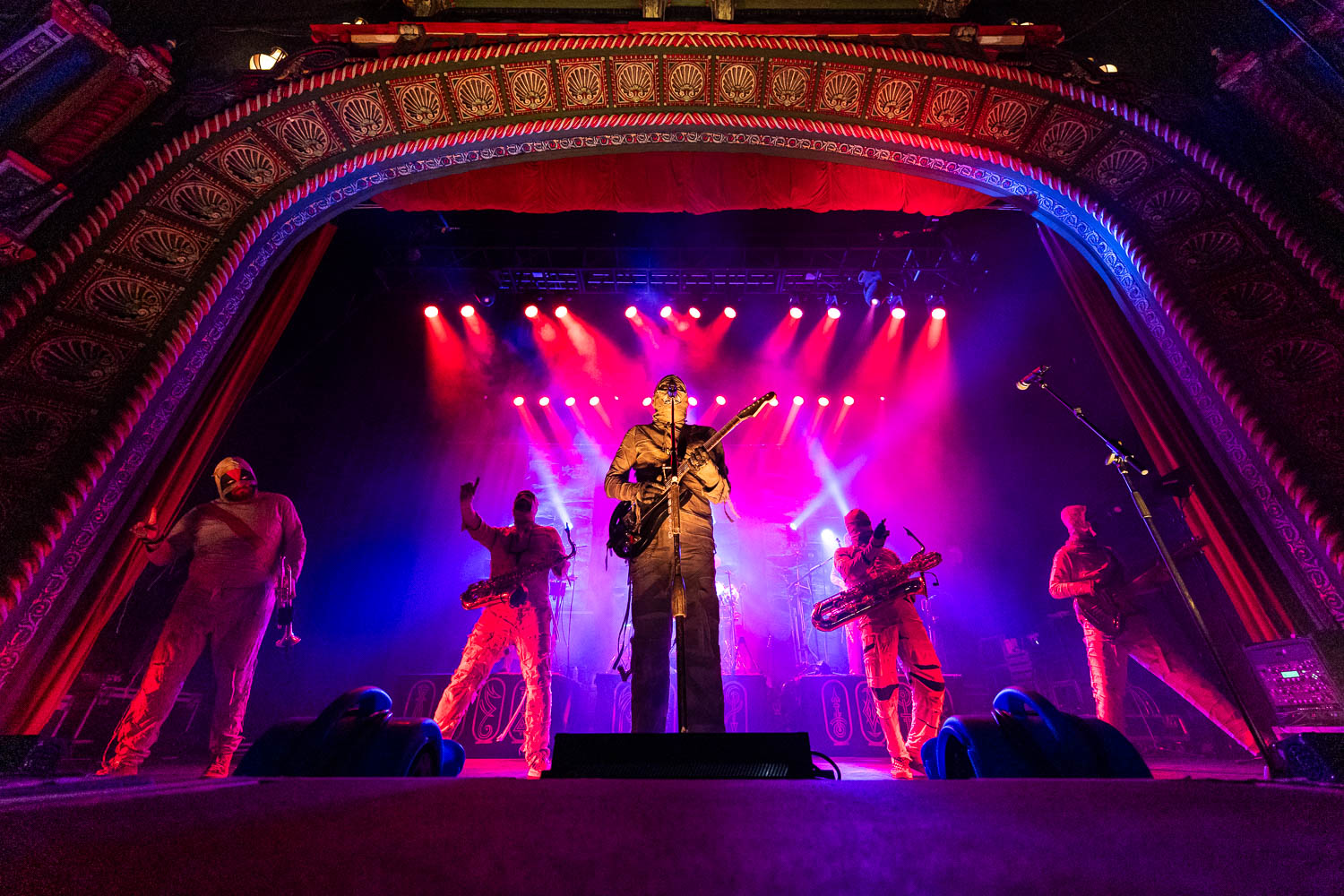Here Come the Mummies performing at Uptown Theater in Kansas City, Missouri on Sunday, November 12, 2023.