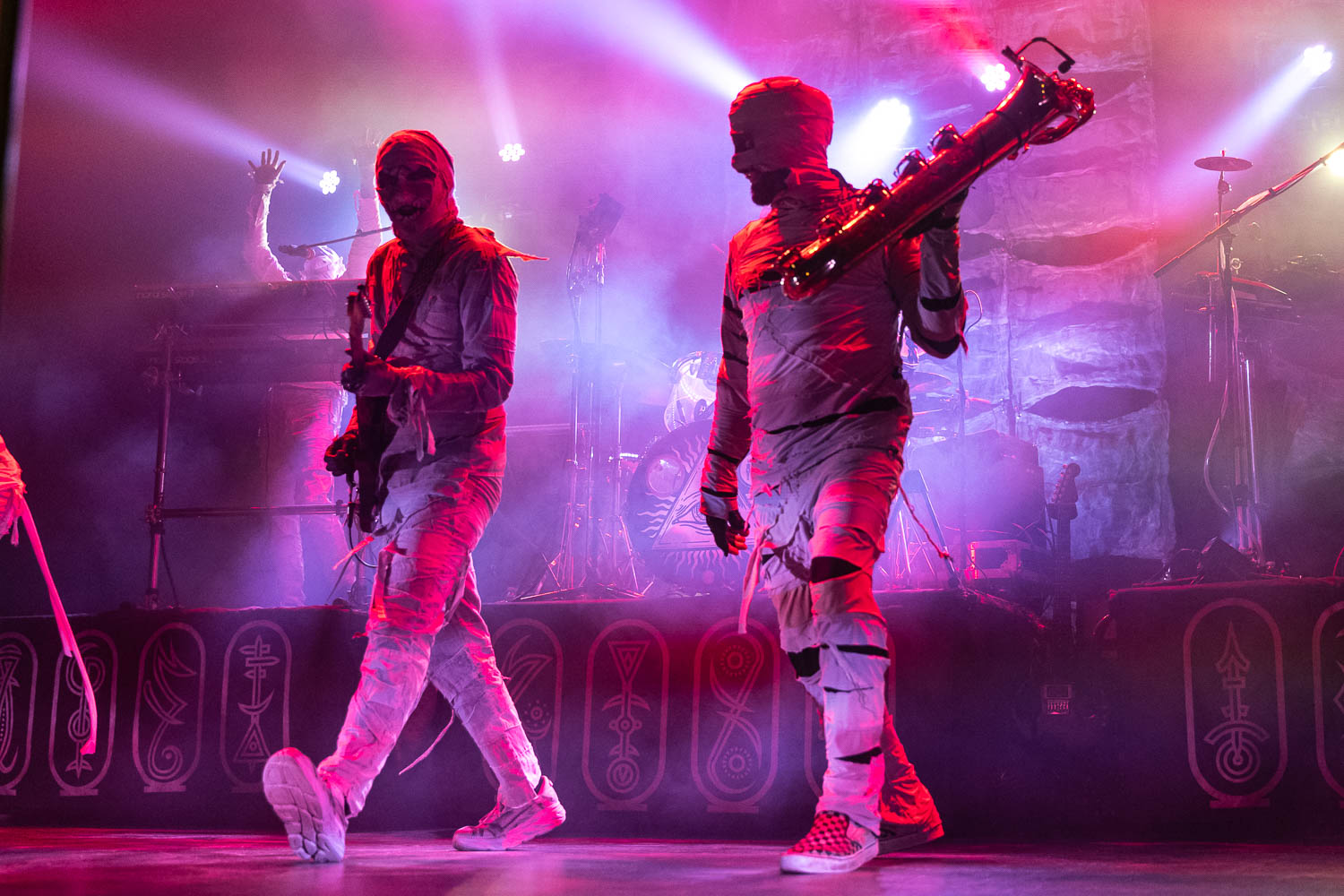 Here Come the Mummies performing at Uptown Theater in Kansas City, Missouri on Sunday, November 12, 2023.