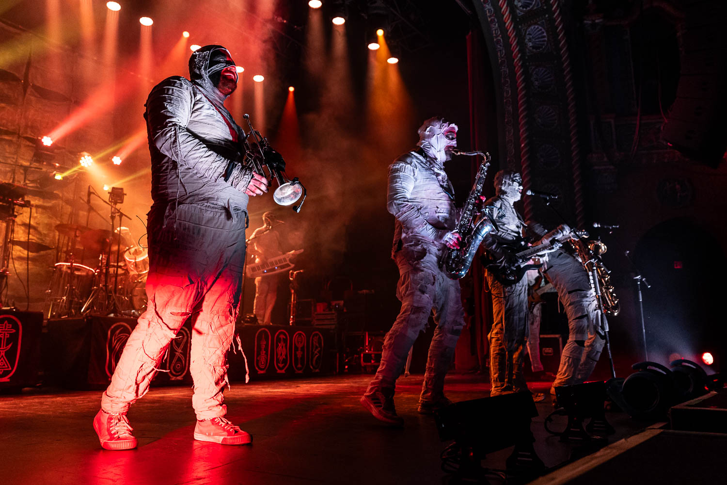 Here Come the Mummies performing at Uptown Theater in Kansas City, Missouri on Sunday, November 12, 2023.