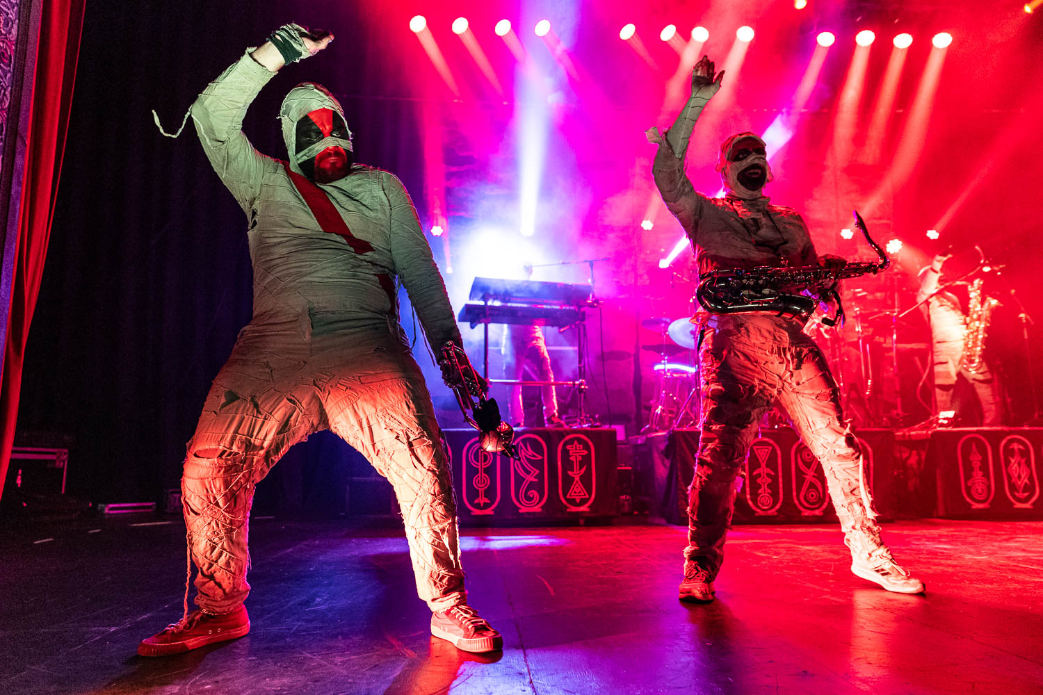 Here Come the Mummies performing at Uptown Theater in Kansas City, Missouri on Sunday, November 12, 2023.