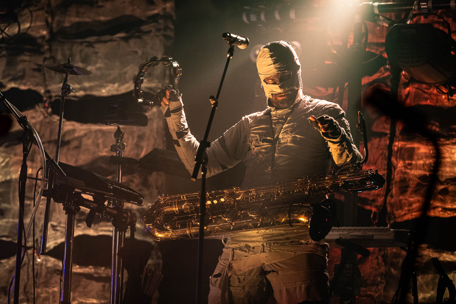 Here Come the Mummies performing at Uptown Theater in Kansas City, Missouri on Sunday, November 12, 2023.