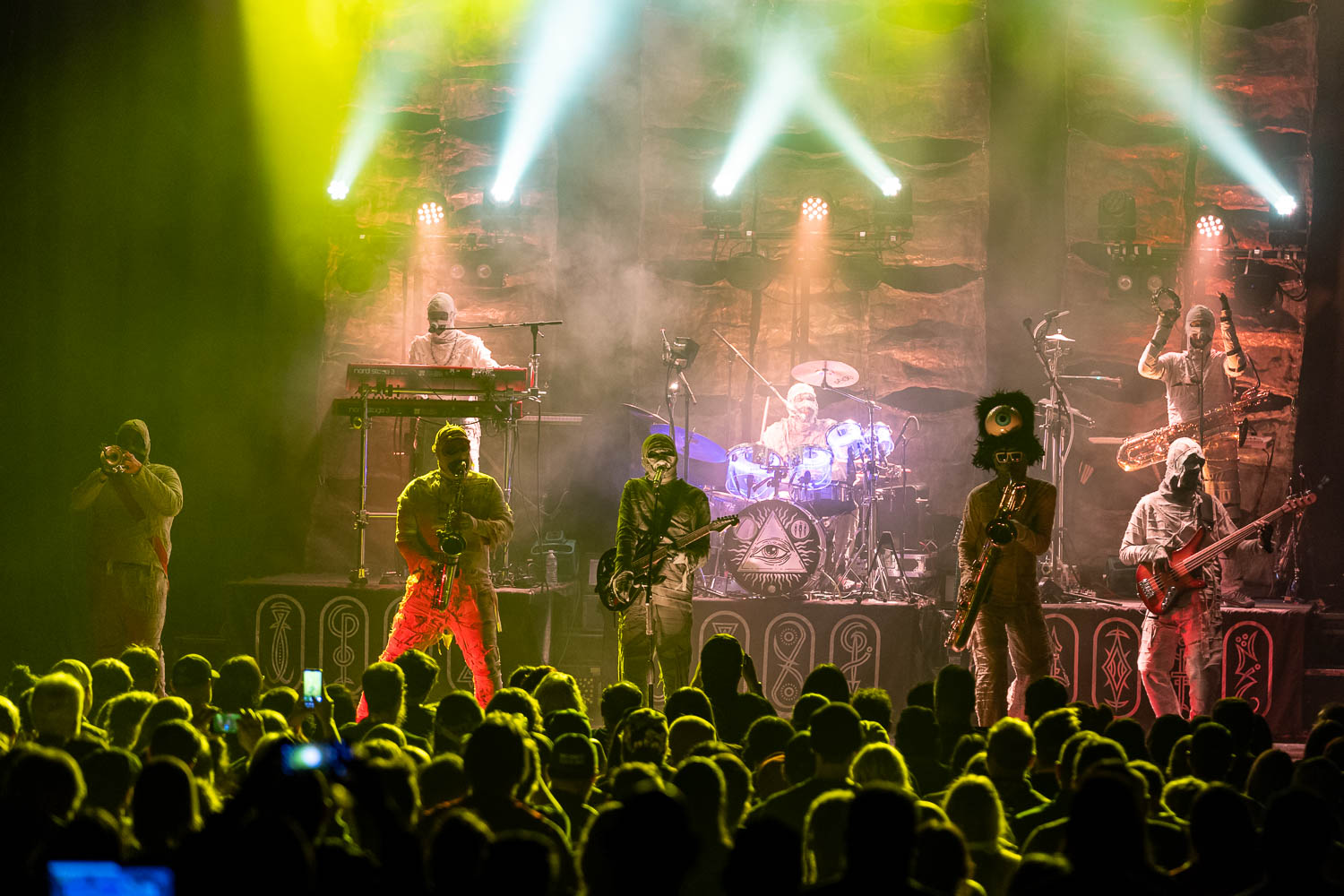 Here Come the Mummies performing at Uptown Theater in Kansas City, Missouri on Sunday, November 12, 2023.