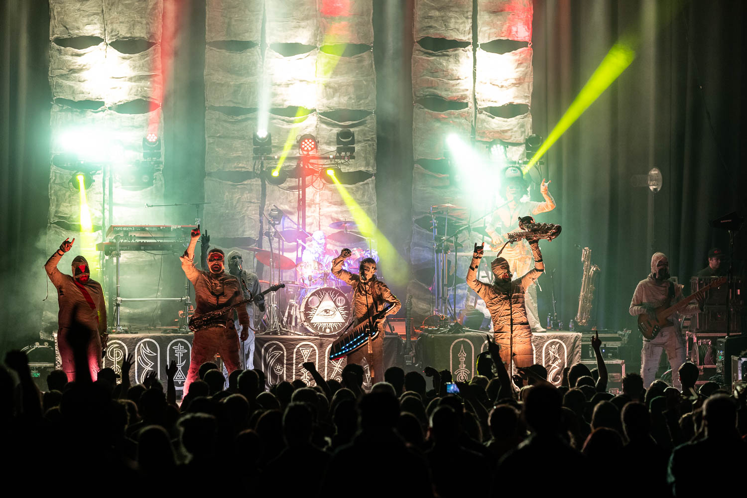 Here Come the Mummies performing at Uptown Theater in Kansas City, Missouri on Sunday, November 12, 2023.