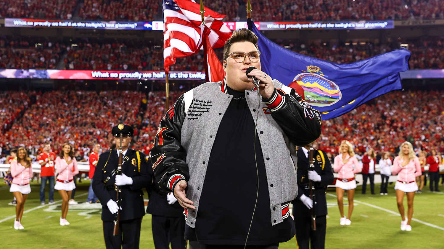 Jordan Smith Sings National Anthem at Arrowhead Stadium 2023 – KC