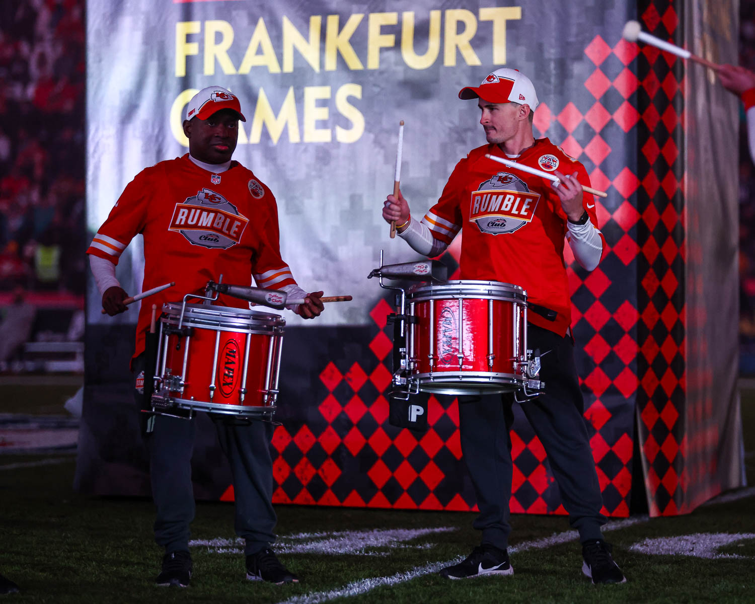 Rumble at the halftime performance during the week nine NFL football game against the Miami Dolphins, November 5, 2023 in Frankfurt, Germany.