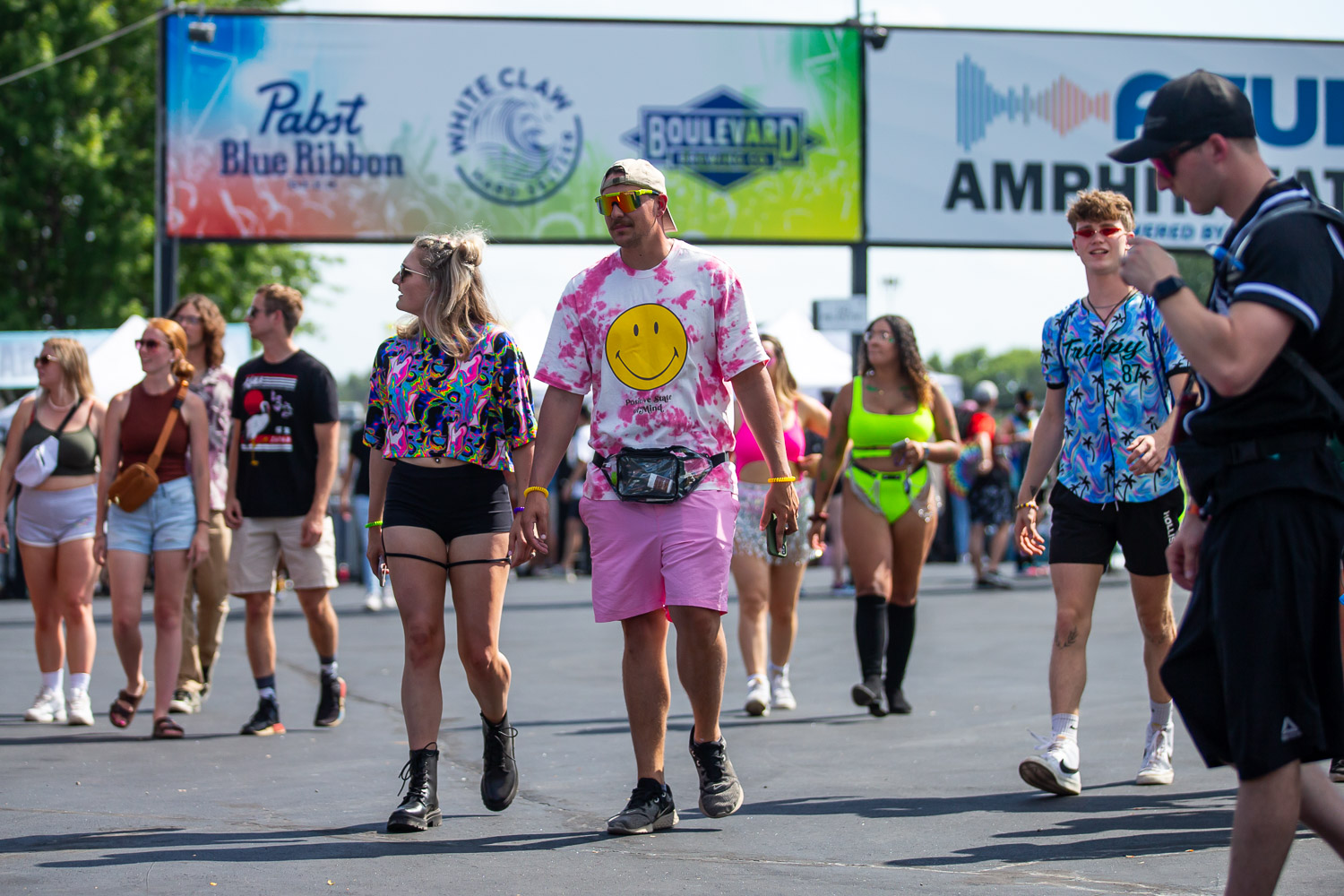 Guests arrive on day one of Breakaway Festival at Azura Amphitheater on August 5, 2022 in Bonner Springs, KS.