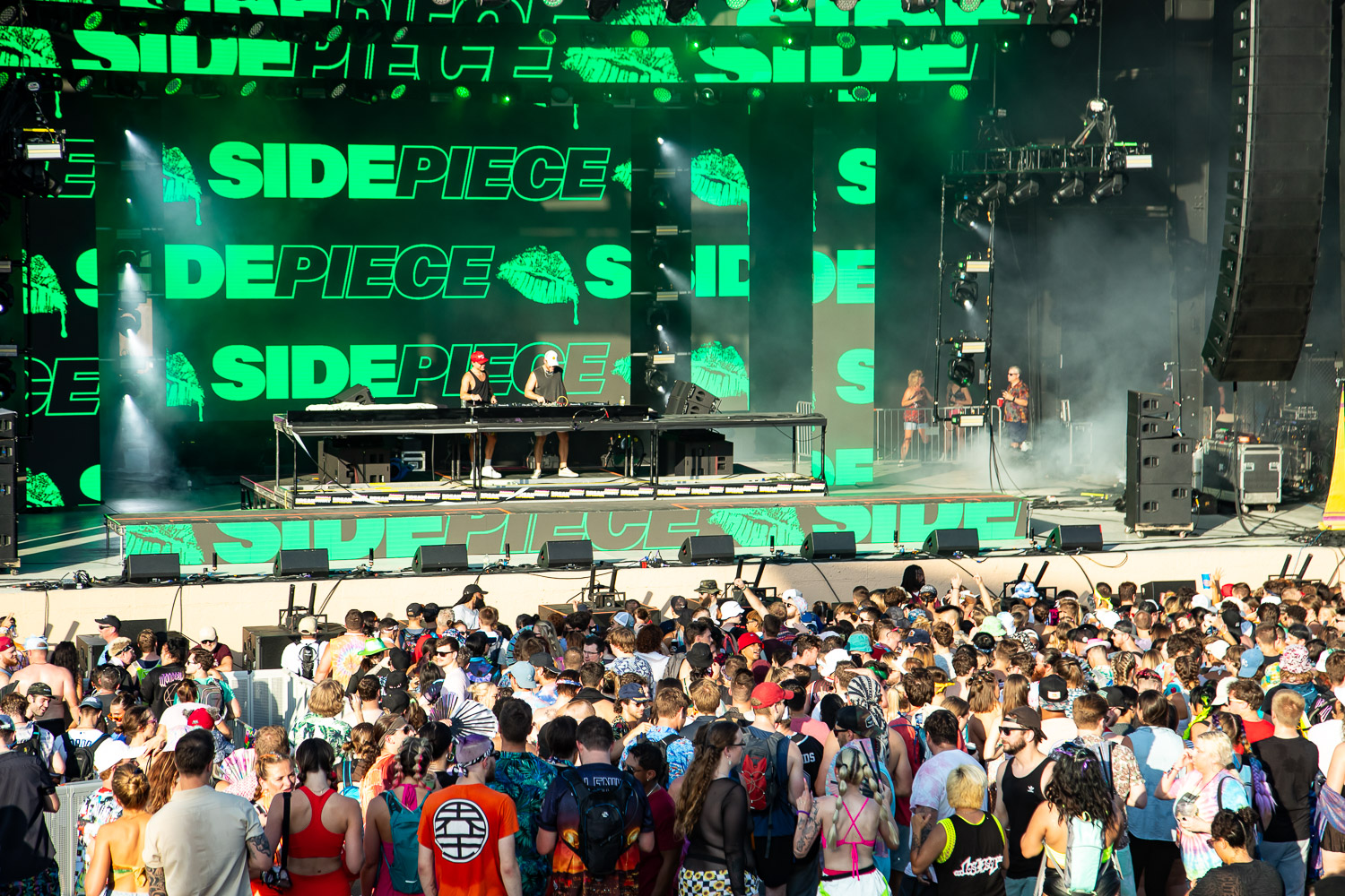 Sidepiece performing on day one of Breakaway Festival at Azura Amphitheater on August 5, 2022 in Bonner Springs, KS.