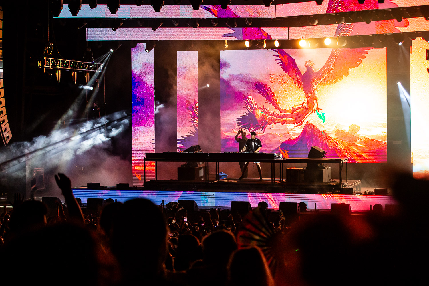 Illenium performing on day one of Breakaway Festival at Azura Amphitheater on August 5, 2022 in Bonner Springs, KS.