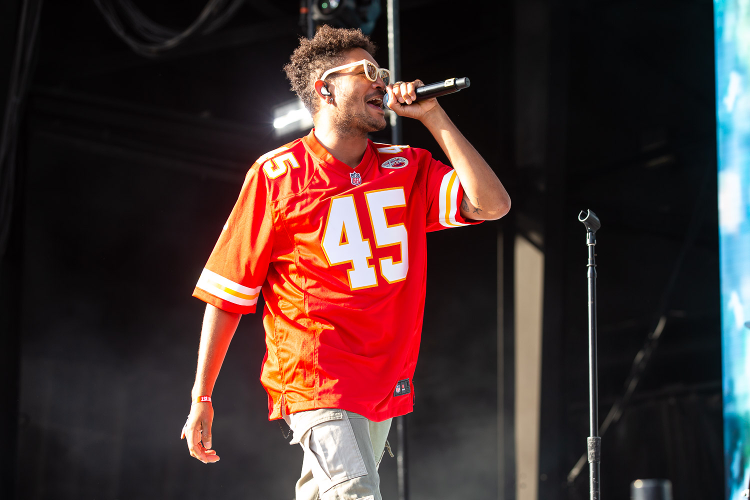 Bryce Vine performing on day two of Breakaway Festival at Azura Amphitheater on August 6, 2022 in Bonner Springs, KS.