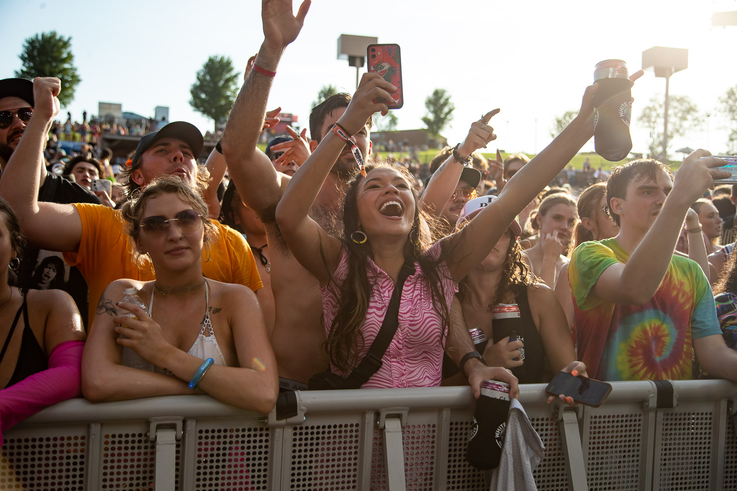 Guests watching Bryce Vine perform on day two of Breakaway Festival at Azura Amphitheater on August 6, 2022 in Bonner Springs, KS.