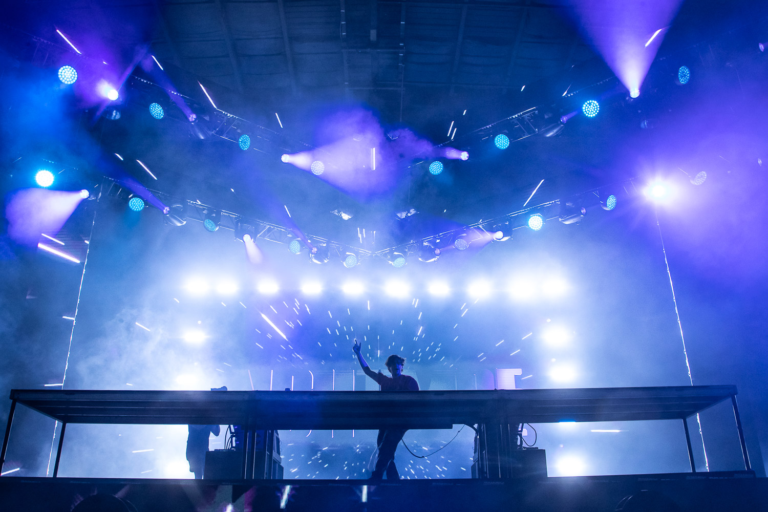 Nghtmre performing on day two of Breakaway Festival at Azura Amphitheater on August 6, 2022 in Bonner Springs, KS.