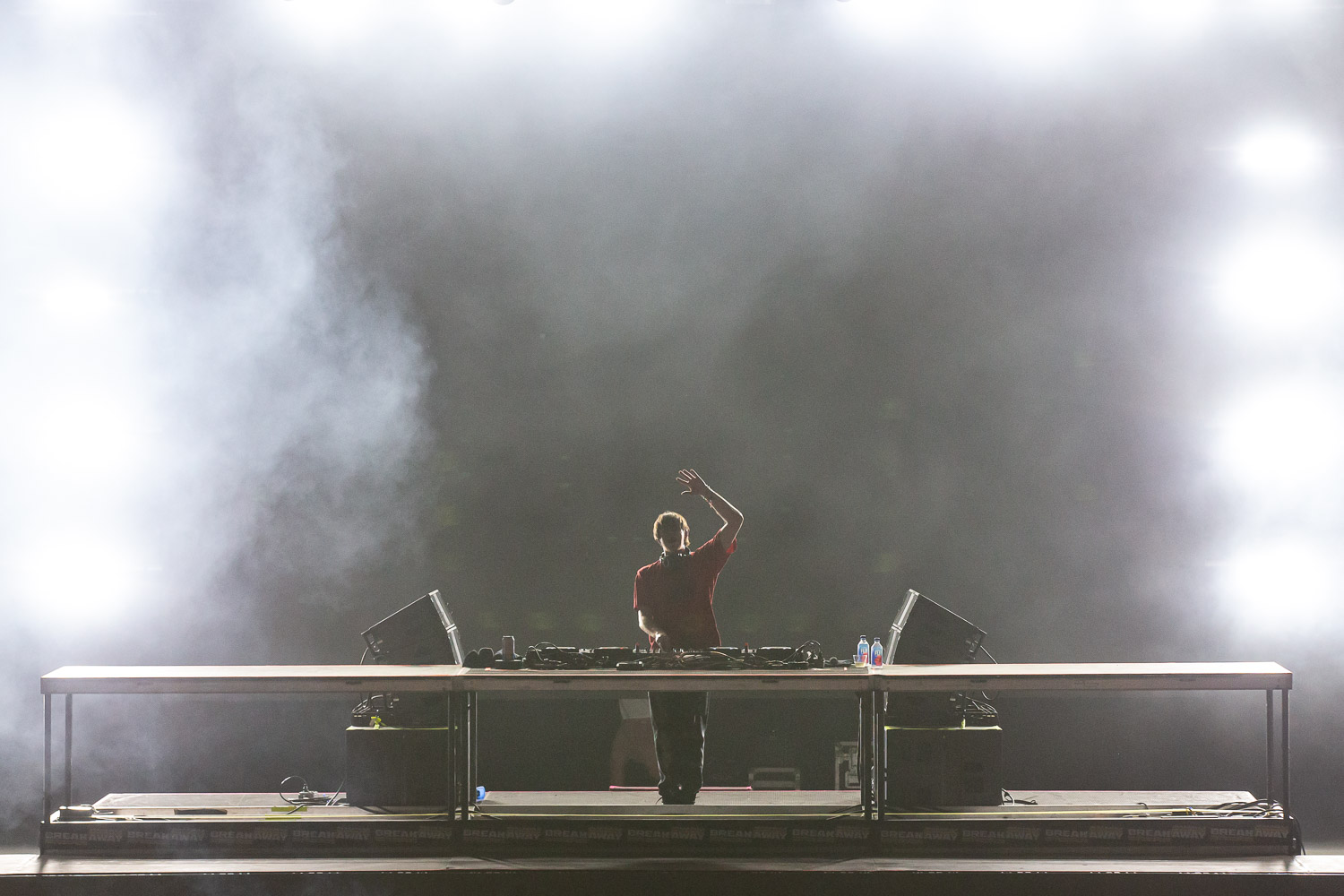 Nghtmre performing on day two of Breakaway Festival at Azura Amphitheater on August 6, 2022 in Bonner Springs, KS.