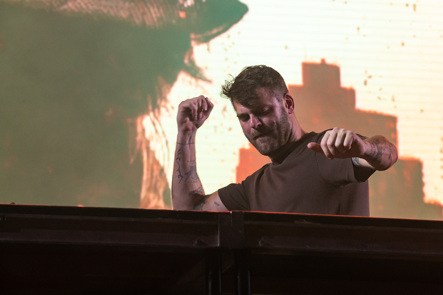 The Chainsmokers performing on day two of Breakaway Festival at Azura Amphitheater on August 6, 2022 in Bonner Springs, KS.