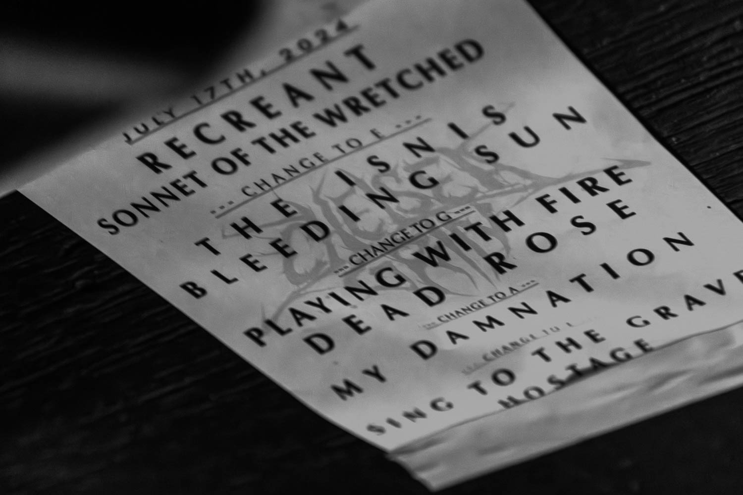 Setlist for Chelsea Grin at The Truman in Kansas City, Missouri on July 17, 2024