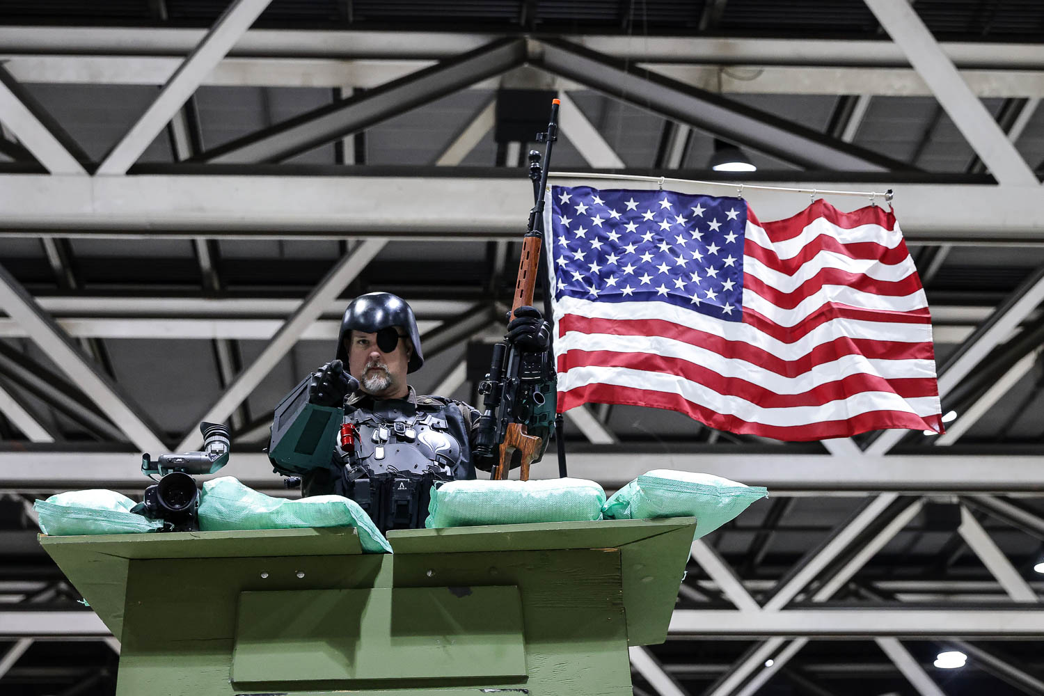 G.I. Joe cosplayer on Saturday at the 2023 Planet Comicon in Kansas City, Missouri on March 18, 2023.