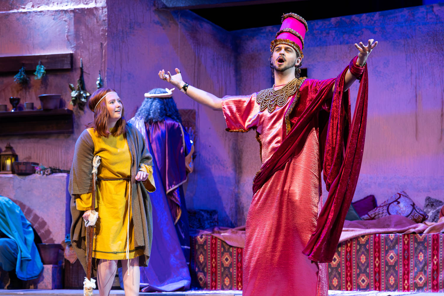 Dress rehearsal for UCM's Theatre & Dance production of "Amahl & The Night Visitors" on November 19, 2024 in Highlander Theatre
