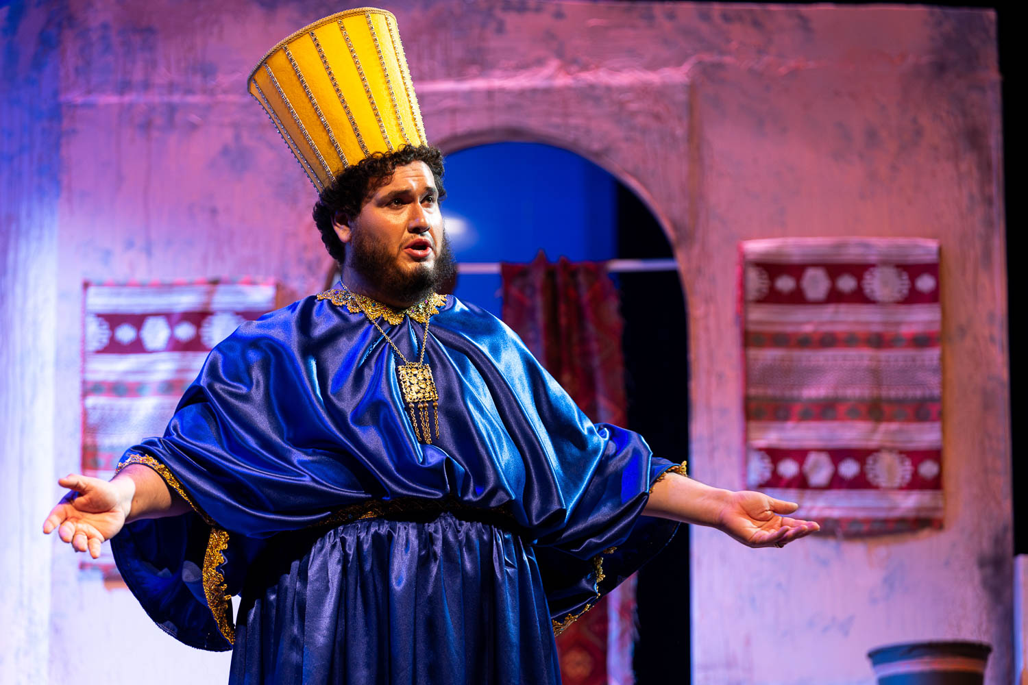 Dress rehearsal for UCM's Theatre & Dance production of "Amahl & The Night Visitors" on November 19, 2024 in Highlander Theatre