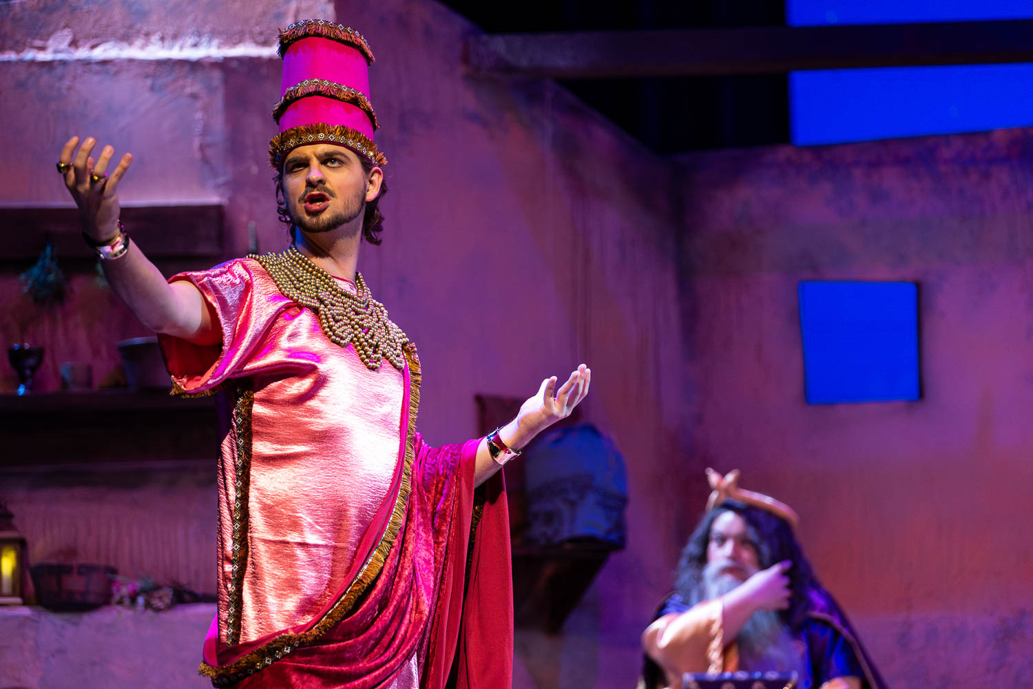 Dress rehearsal for UCM's Theatre & Dance production of "Amahl & The Night Visitors" on November 19, 2024 in Highlander Theatre