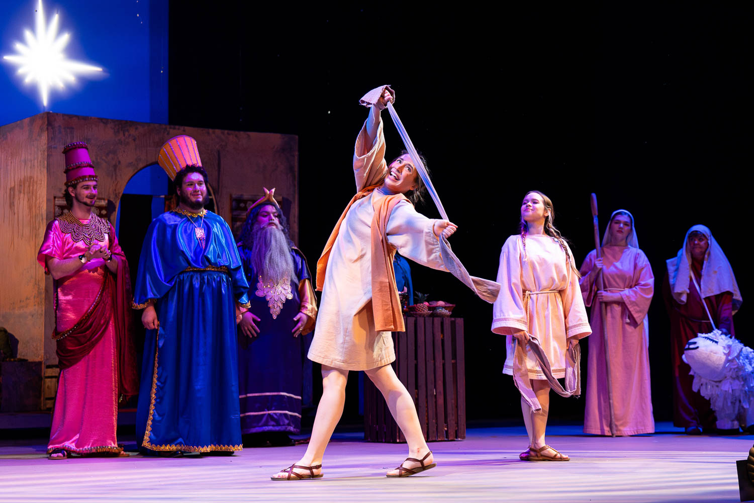 Dress rehearsal for UCM's Theatre & Dance production of "Amahl & The Night Visitors" on November 19, 2024 in Highlander Theatre