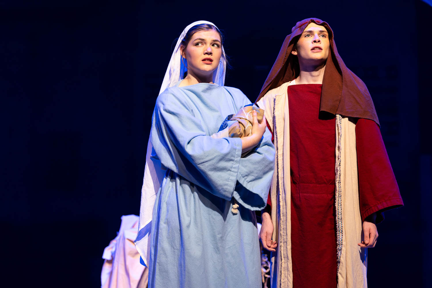 Dress rehearsal for UCM's Theatre & Dance production of "Amahl & The Night Visitors" on November 19, 2024 in Highlander Theatre