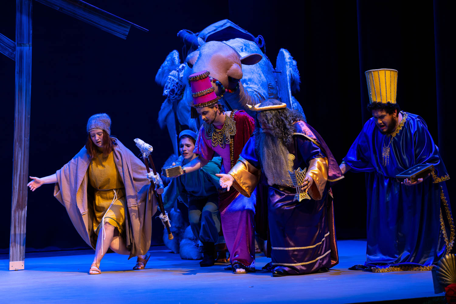 Dress rehearsal for UCM's Theatre & Dance production of "Amahl & The Night Visitors" on November 19, 2024 in Highlander Theatre
